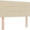 Image de vidaXL Tête de lit LED avec rampes d'éclairage LED Crème 100 cm Tissu