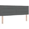 Image de vidaXL Tête de lit LED avec barres lumineuses LED gris foncé 160 cm Tissu