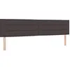 Image de Tête de lit LED vidaXL avec bandes lumineuses LED Marron foncé 200 cm Tissu