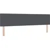 Image de Tête de lit vidaXL avec bandes lumineuses LED, gris foncé, 200 cm, tissu velours