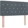 Image de vidaXL Tête de lit LED avec rampes d'éclairage LED gris foncé 90 cm velours