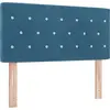 Image de vidaXL Tête de lit LED avec rampes d'éclairage LED bleu foncé 100 cm velours