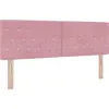 Image de Tête de lit LED vidaXL avec bandes lumineuses LED et tête de lit rose 144 cm velours