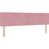 Image de Tête de lit vidaXL avec bandes lumineuses LED et tête de lit rose 180 cm velours