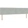 Image de vidaXL Tête de lit LED avec rampes d'éclairage LED gris clair 200 cm velours