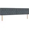 Image de vidaXL Tête de lit LED avec barres lumineuses LED gris foncé 200 cm velours