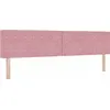 Image de Tête de lit vidaXL avec bandes lumineuses LED et tête de lit rose 200 cm velours