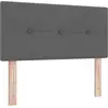 Image de vidaXL Tête de lit LED avec barres lumineuses LED gris foncé 80 cm Tissu