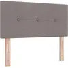 Image de Tête de lit LED vidaXL avec bandes lumineuses LED Taupe 80 cm Tissu