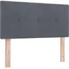 Image de Tête de lit LED vidaXL avec bandes lumineuses LED gris 90 cm velours