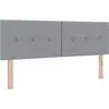Image de Tête de lit LED vidaXL avec bandes lumineuses LED gris clair 160 cm tissu