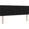 Image de Tête de lit LED vidaXL avec bandes lumineuses LED Noir 160 cm Tissu