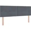 Image de Tête de lit LED vidaXL avec bandes lumineuses LED gris 160 cm velours