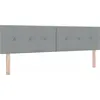 Image de Tête de lit LED vidaXL avec bandes lumineuses LED Gris clair 180 cm Tissu