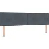 Image de Tête de lit LED vidaXL avec bandes lumineuses LED gris 180 cm velours
