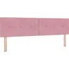 Image de Tête de lit LED vidaXL avec bandes lumineuses LED rose 180 cm velours