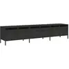 Image de vidaXL Armoire TV noire 202x39x43,5 cm Acier laminé à froid