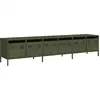 Image de vidaXL Armoire TV vert olive 202x39x43,5 cm Acier laminé à froid