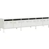 Image de vidaXL Armoire TV blanc 202x39x43,5 cm Acier laminé à froid