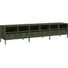 Image de vidaXL Armoire TV vert olive 202x39x43,5 cm Acier laminé à froid