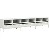 Image de vidaXL Armoire TV blanc 202x39x43,5 cm Acier laminé à froid