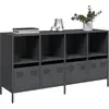 Image de vidaXL Sideboard Anthracite 135x39x73,5 cm Acier laminé à froid