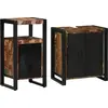 Image de vidaXL Ensemble de meubles de salle de bain, 2 pièces, multicolore et noir