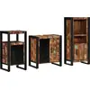 Image de vidaXL Ensemble de meubles de salle de bains avec étagère 3 pcs Bois massif upgecyclé