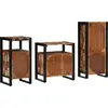 Image de vidaXL Ensemble de meubles de salle de bain, 3 pièces, multicolore et noir