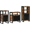 Image de vidaXL Ensemble de meubles de salle de bain, 3 pièces, multicolore et noir