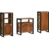 Image de vidaXL Ensemble de meubles de salle de bains avec étagère 3 pcs Bois massif upgecyclé