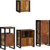 Image de vidaXL Ensemble de meubles de salle de bain, 4 pièces, multicolore et noir