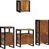 Image de vidaXL Ensemble de meubles de salle de bain, 4 pièces, multicolore et noir