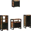 Image de vidaXL Ensemble de meubles de salle de bain, 4 pièces, multicolore et noir