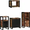 Image de vidaXL Ensemble de meubles de salle de bain, 4 pièces, multicolore et noir