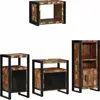 Image de vidaXL Ensemble de meubles de salle de bain, 4 pièces, multicolore et noir