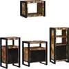 Image de vidaXL Ensemble de meubles de salle de bain, 4 pièces, multicolore et noir