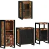 Image de vidaXL Ensemble de meubles de salle de bain avec étagère 4 pcs Multicolore Vieux bois massif