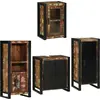 Image de vidaXL Ensemble de meubles de salle de bain avec étagère 4 pcs Multicolore Vieux bois massif