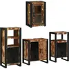 Image de vidaXL Ensemble de meubles de salle de bain avec étagère 4 pcs Multicolore Vieux bois massif