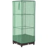 Image de vidaXL Lit surélevé avec serre aspect rotin 40x40x123 cm
