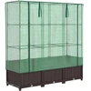 Image de vidaXL Lit surélevé avec serre aspect rotin 120x40x138 cm