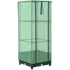 Image de vidaXL Lit surélevé avec serre aspect rotin 40x40x123 cm