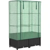 Image de vidaXL Lit surélevé avec serre aspect rotin 80x40x138 cm
