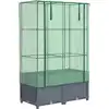 Image de vidaXL Lit surélevé avec serre aspect rotin 80x40x138 cm