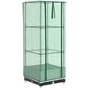 Image de vidaXL Lit surélevé avec serre aspect rotin 40x40x123 cm