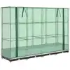 Image de vidaXL Lit surélevé avec serre aspect rotin 160x40x123 cm