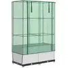 Image de vidaXL Lit surélevé avec serre aspect rotin 80x40x138 cm