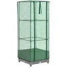 Image de vidaXL Lit surélevé avec serre aspect rotin 40x40x123 cm