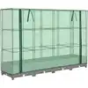 Image de vidaXL Lit surélevé avec serre aspect rotin 160x40x123 cm